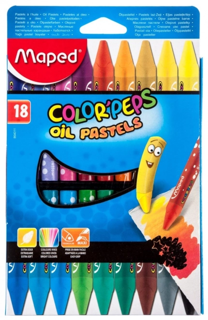 Triangular Oil Pastels MAPED Color'Peps 18 Pieces