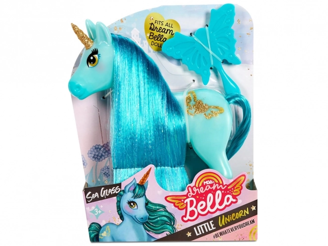 Sea Glass Little Unicorn Dream Bella with Brush – blue