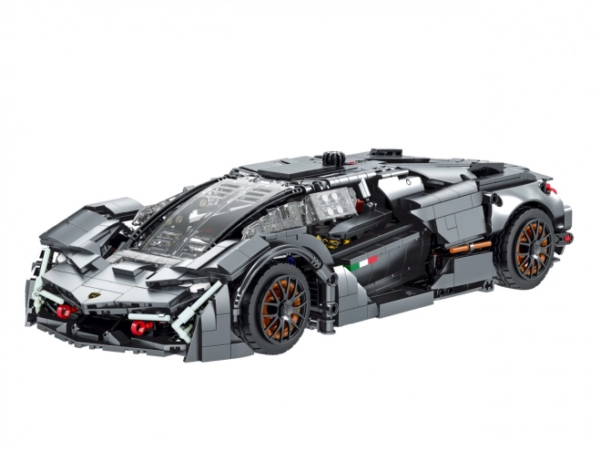 Gray Sports Car Building Blocks Set