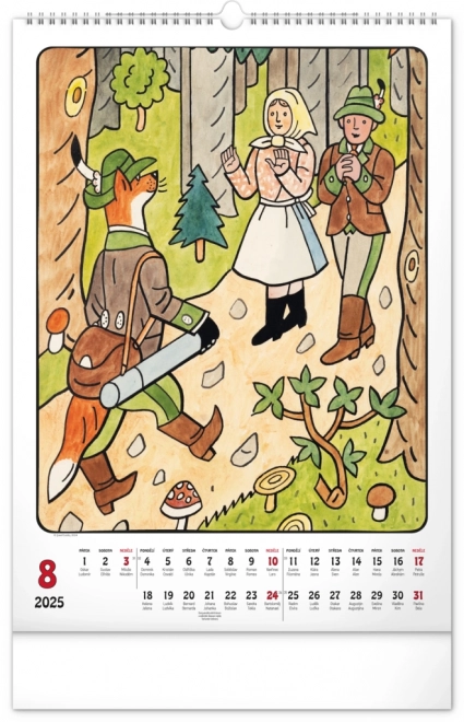 Wall Calendar Josef Lada 2025