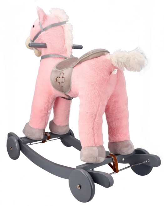 Rocking Horse With Wheels Pink