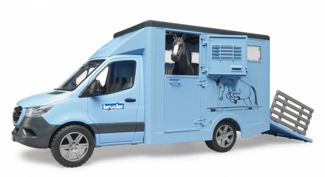 Animal Transport Truck MB Sprinter with Horse Figurine