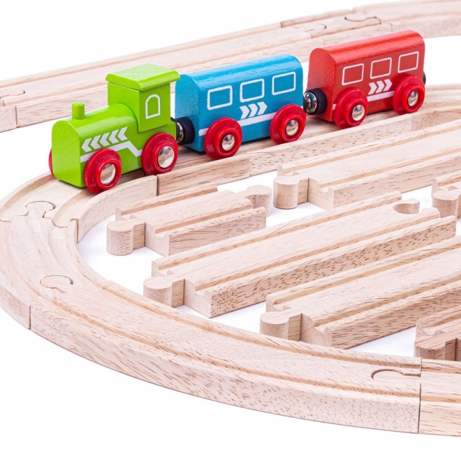 Bigjigs Rail Wooden Train Track Set