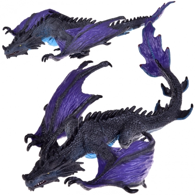 Majestic Purple Dragon Figurine with Movable Jaw