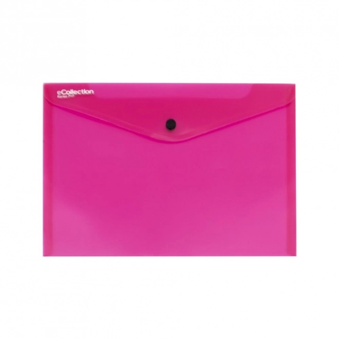 Document Envelope with Snap Closure A4 Pink