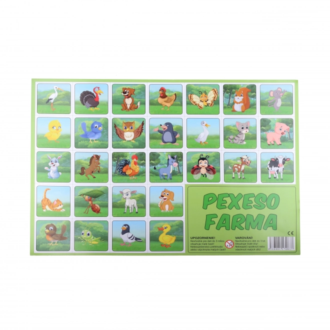 Farm Animal Memory Game