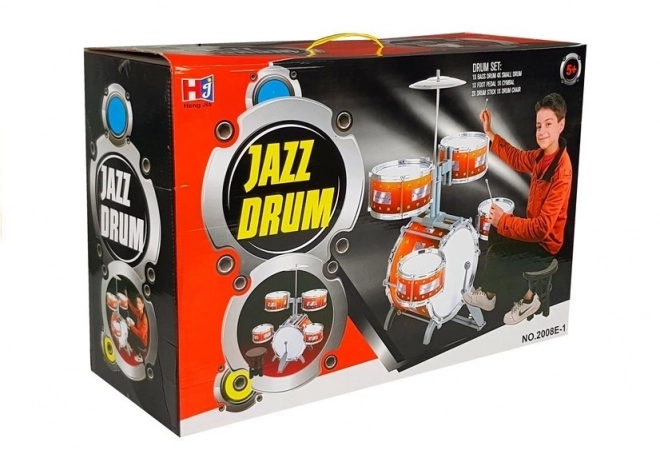 Children's Drum Set with Stool