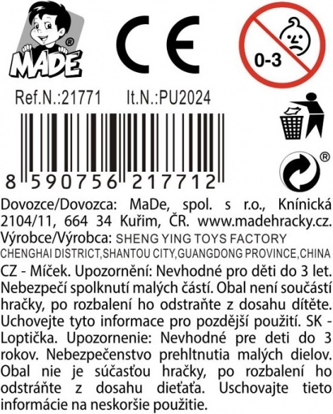Šarene dječje loptice 10 cm, 12 kom