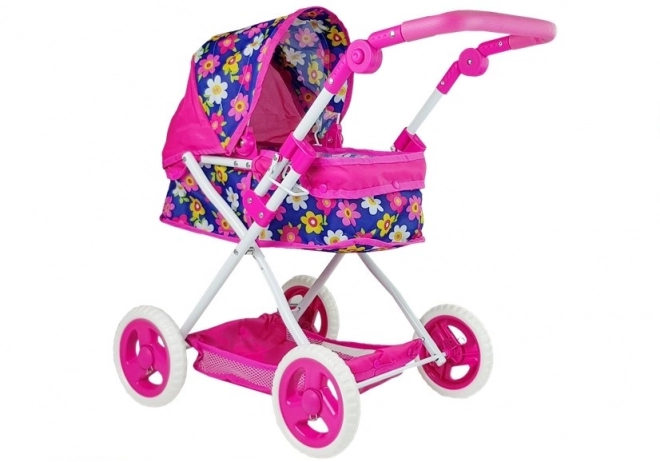 Pink Flower Doll Stroller