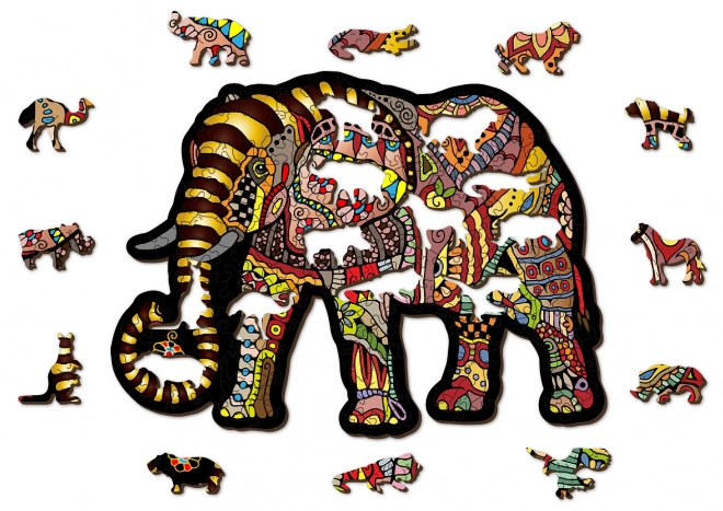 Wooden Puzzle Magic Elephant