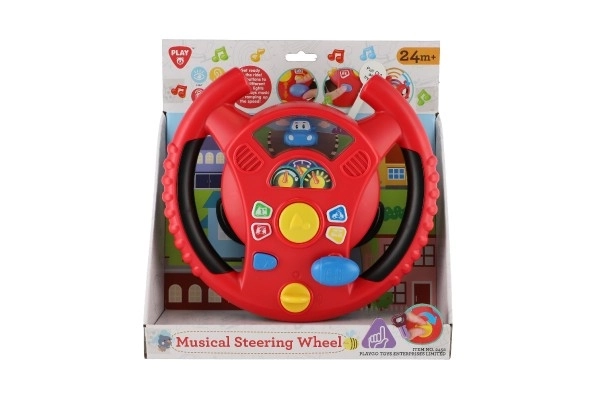 Interactive Steering Wheel with Lights and Sounds