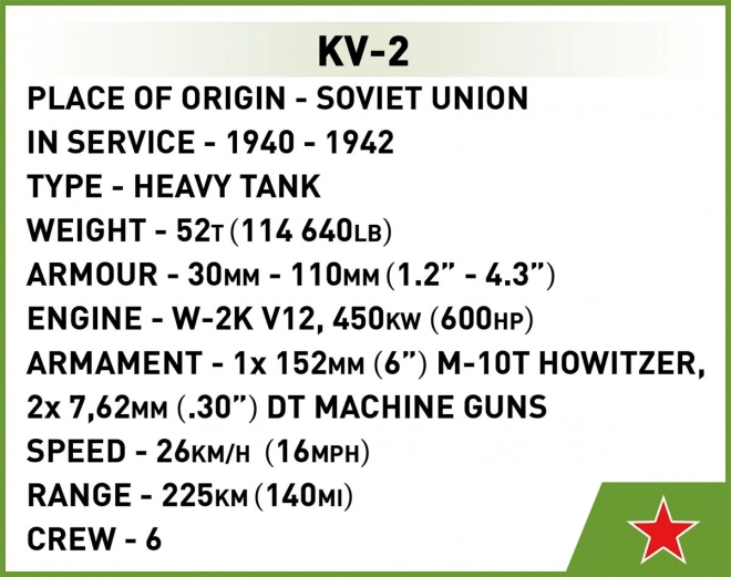 Historical Collection WW2 Heavy Tank KV-2