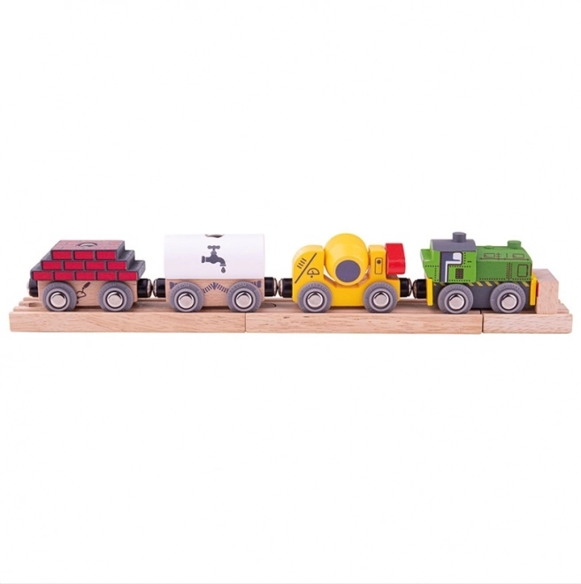 Wooden Construction Train Set