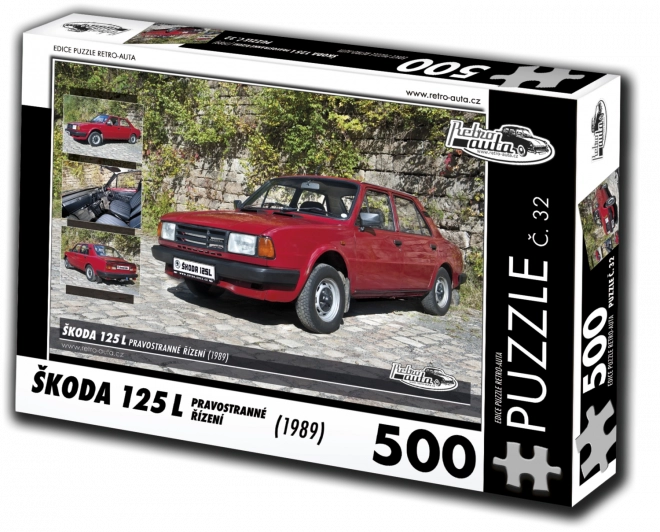 Retro Cars Puzzle Škoda 125 L Right-Hand Drive 500 Pieces