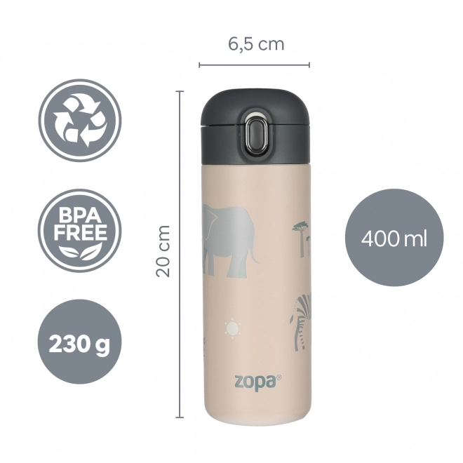 Insulated Water Bottle with Straw 400 ml Mountains