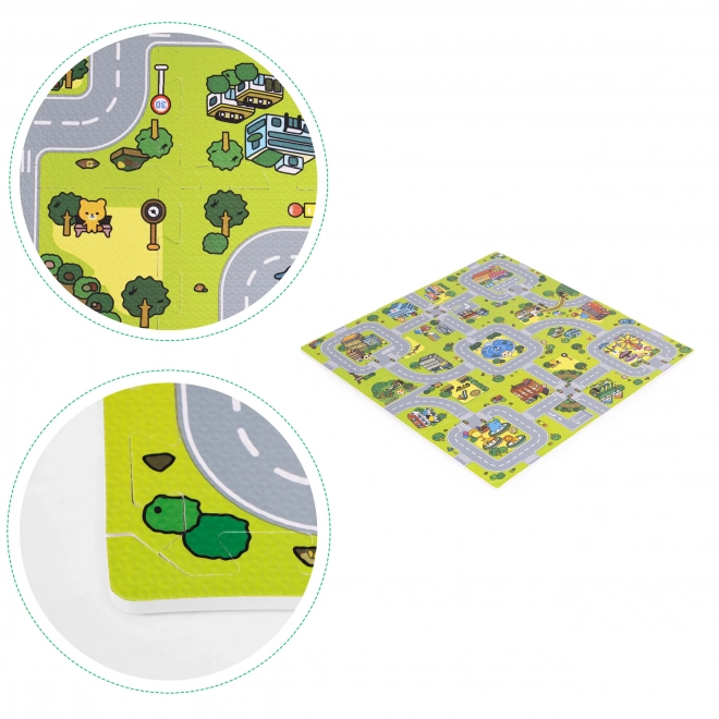 Children's Puzzle Foam Play Mat Town Design