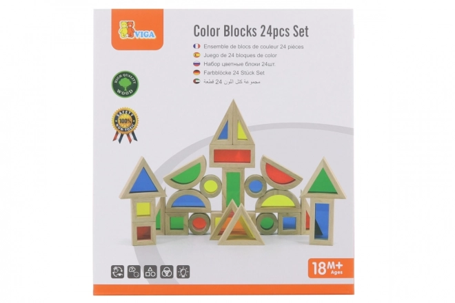 Wooden Colorful Blocks Set