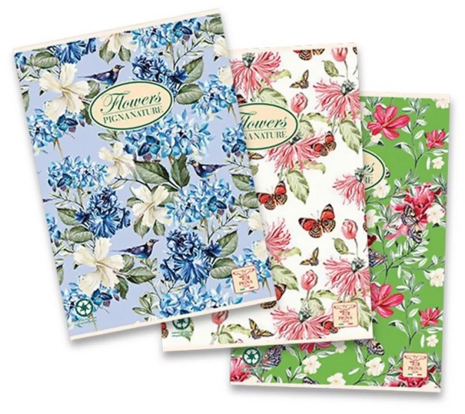 Pigna School Notebook Flowers A4