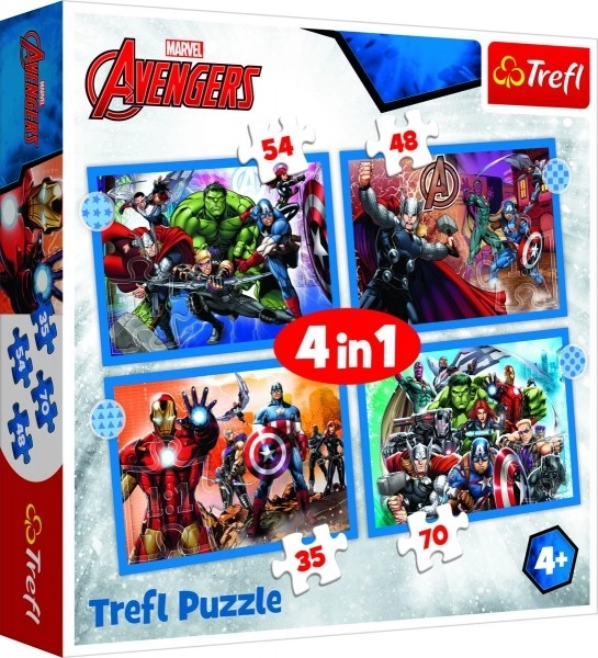 Brave Avengers 4 in 1 Puzzle by Trefl