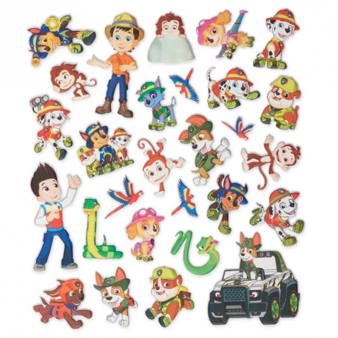 Paw Patrol Reusable Puffy Stickers - Jungle Edition