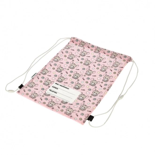 Gym Bag Mouse Pink