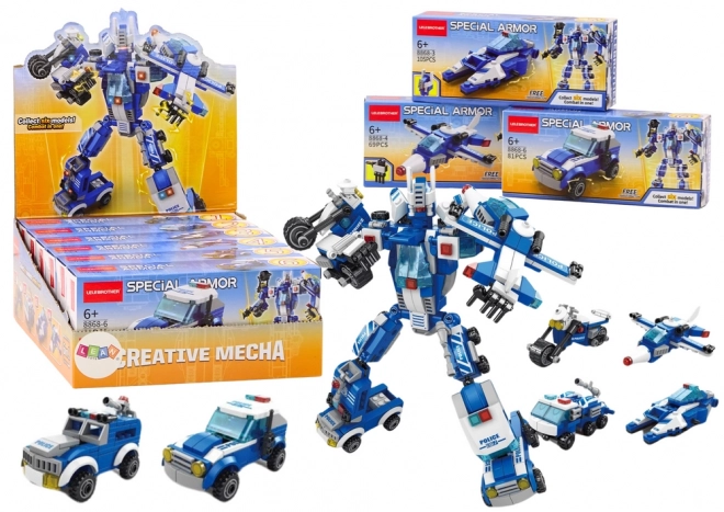 Police Vehicles Building Blocks Set