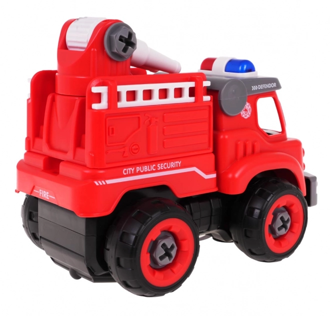 Interactive Fire Truck Toy with Drill and Screwdriver