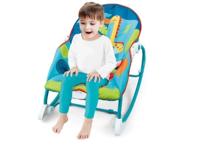 Baby Rocking Chair and High Chair 2 in 1 Blue