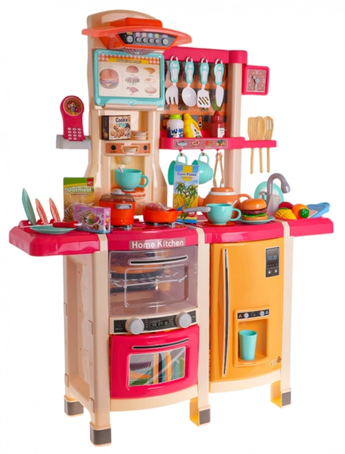 Interactive Kitchen Set with Lights and Sounds - Pink