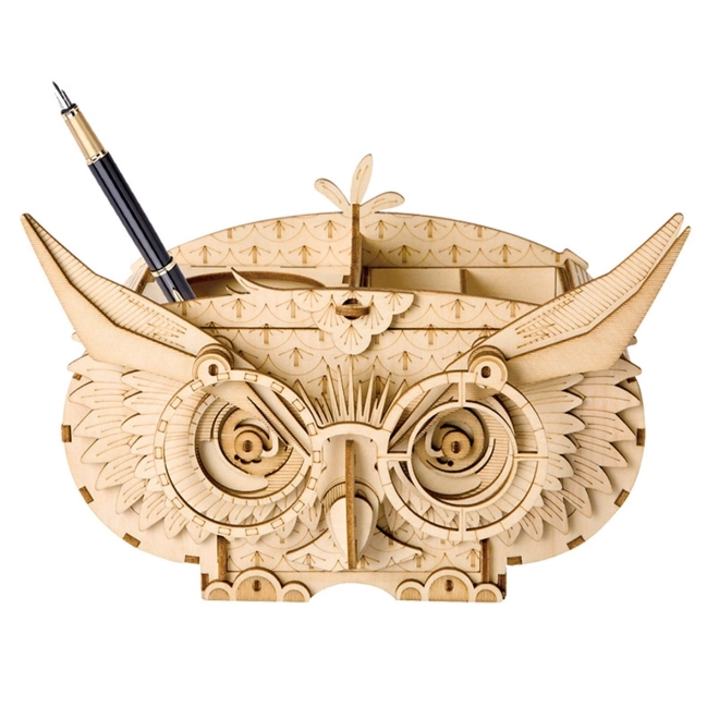 Robotic Owl Wooden 3D Puzzle Stand