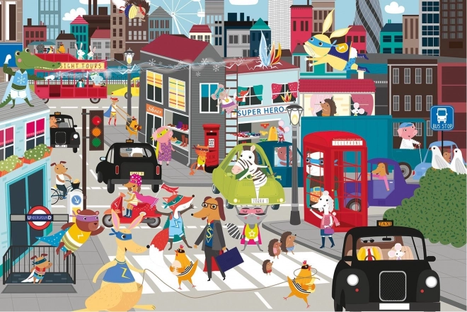 Kids Puzzle Superhero City