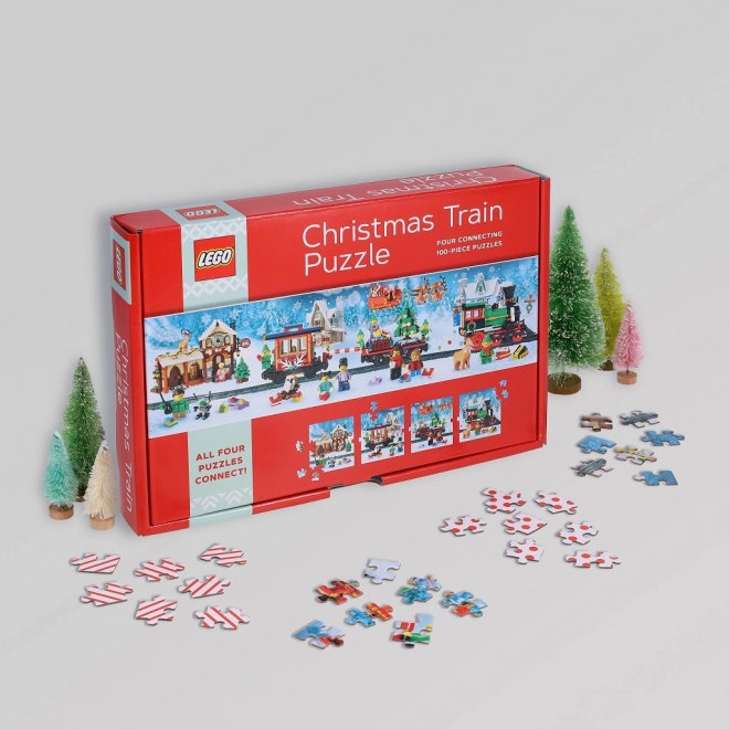 Christmas Puzzle Train 4x100 Pieces