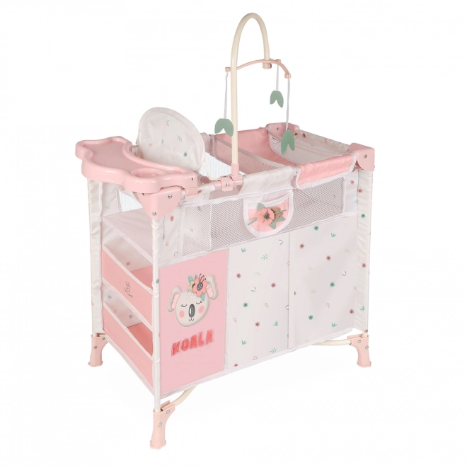 Folding Doll Crib with 5 Functional Accessories Koala Collection 2024