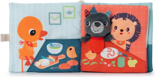 Colorful illustrations and tactile elements