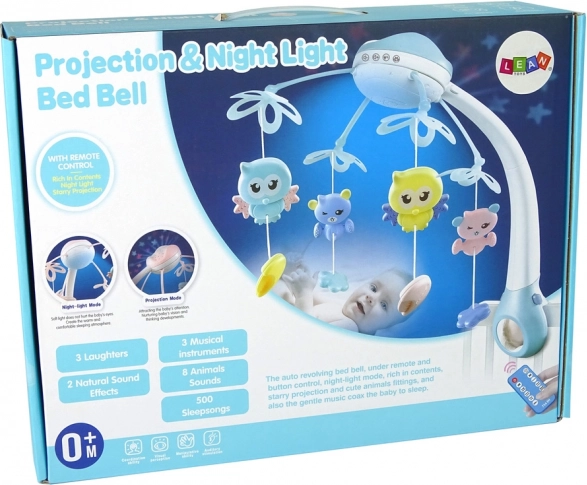 Crib Mobile with Projection Light and Remote Control Blue