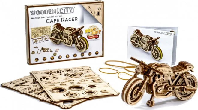 Puzzle 3D Legno Moto Café Racer
