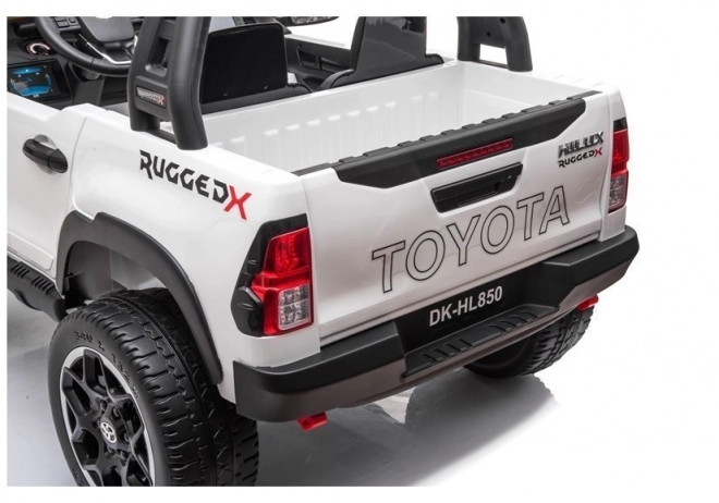 White Battery-Powered Toyota Hilux