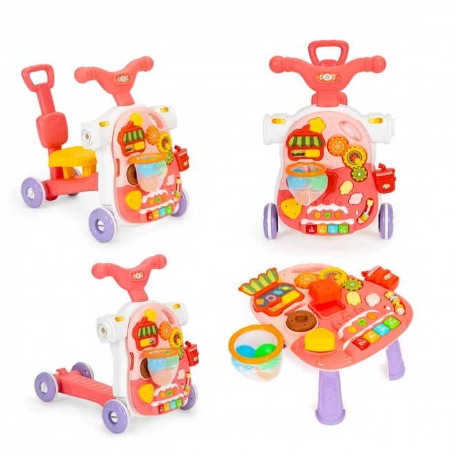 4-in-1 Interactive Educational Push Scooter for Children