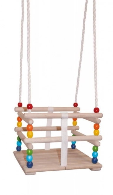 Colorful Wooden Swing for Toddlers