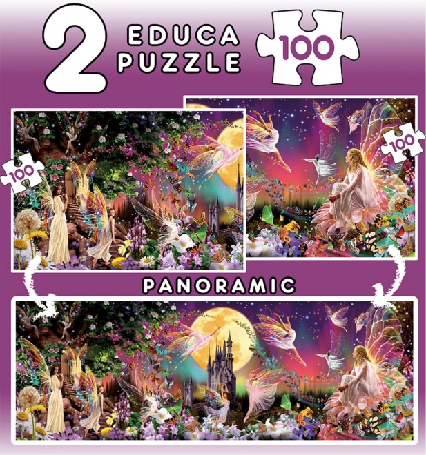 Educa Panoramic Fairy Tale Puzzle Set