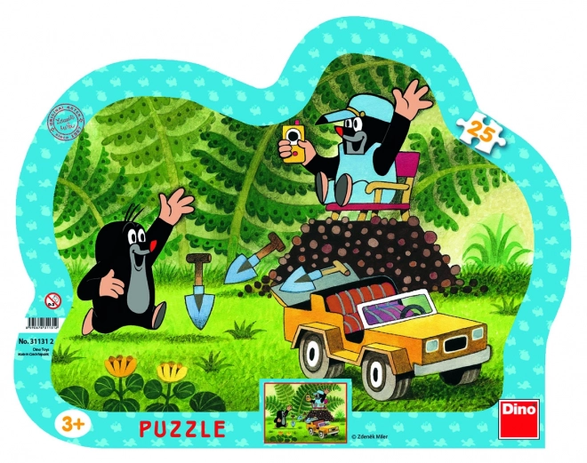 Krtek with Yellow Car Puzzle 25 Pieces