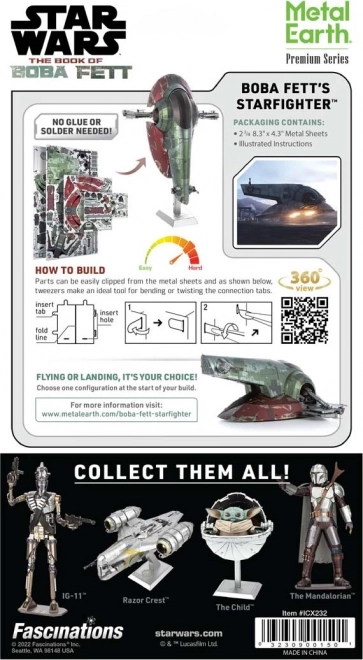 Metal Earth 3D Puzzle Star Wars Boba Fett's Starfighter