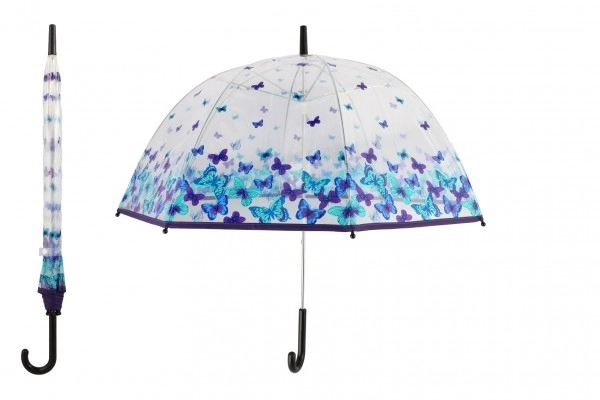 Transparent Umbrella with Butterflies