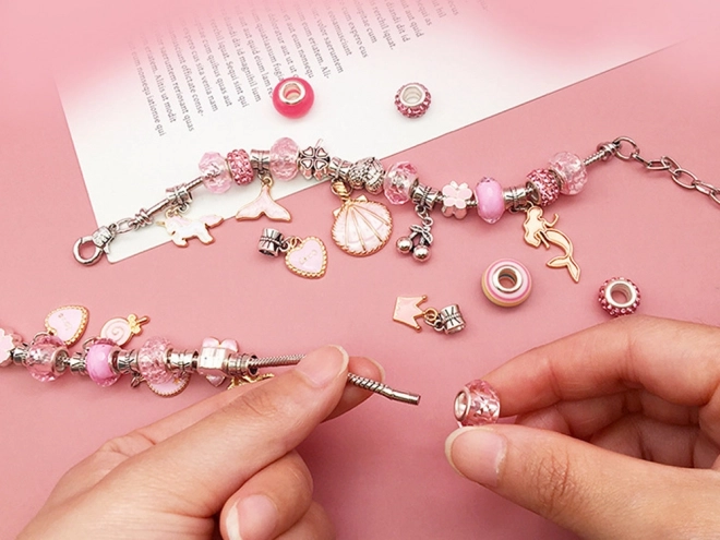 Bead Set in a Jewelry Box - DIY Charm Bracelet