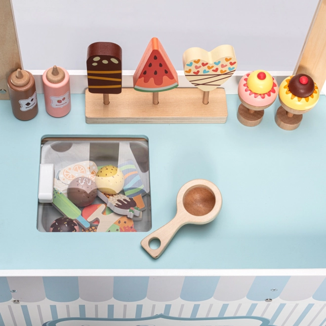 Wooden Ice Cream Stand Set