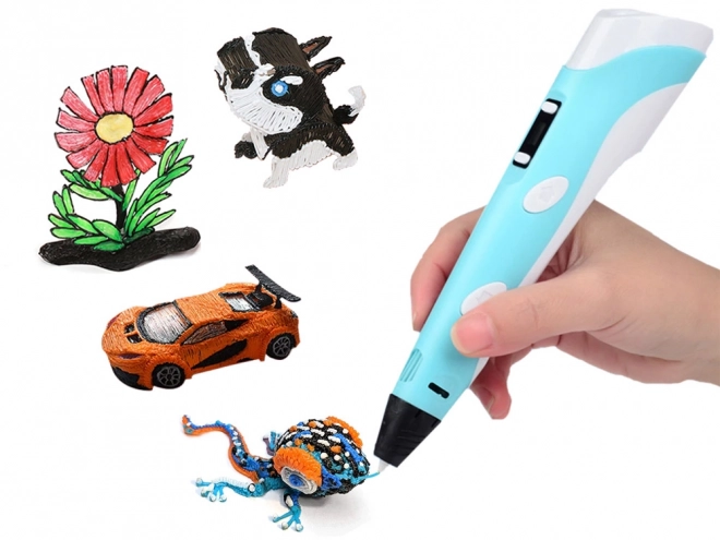 Magic 3D Pen with Filaments – blue