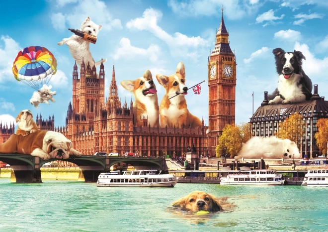 Trefl Funny Cities London Dogs Puzzle 1000 Pieces