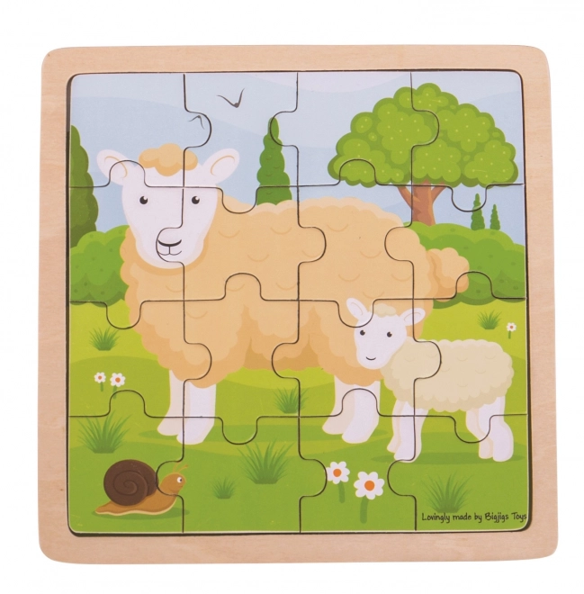 Bigjigs Toys Sheep and Lamb Puzzle