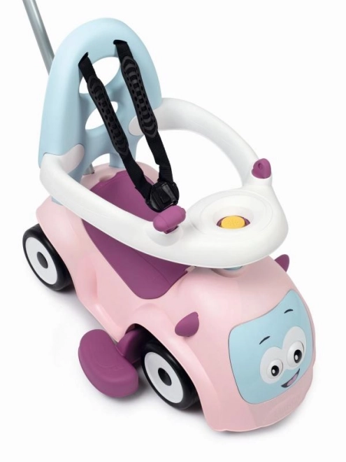 Smoby Maestro 3-in-1 Ride-On with Sounds and Push Handle - Pink