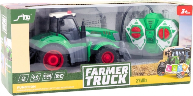 Trattore telecomandato verde 1:24